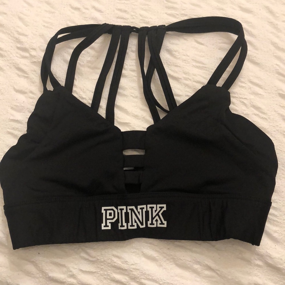 Victoria’s Secret Pink Ultimate Unlined Black Sports Bar